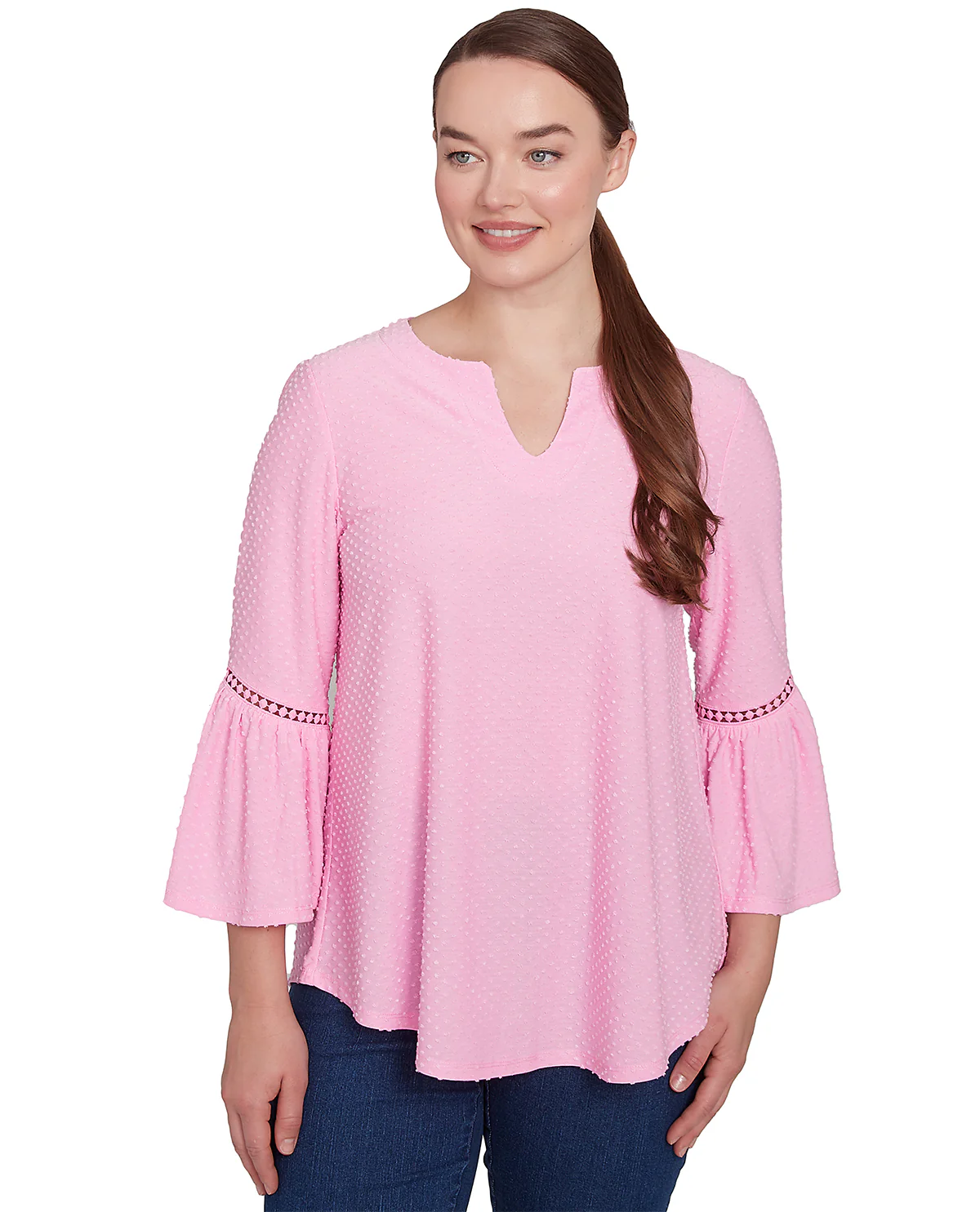Ruby Road Spring Oasis Swiss Dot Knit Top - Image 2