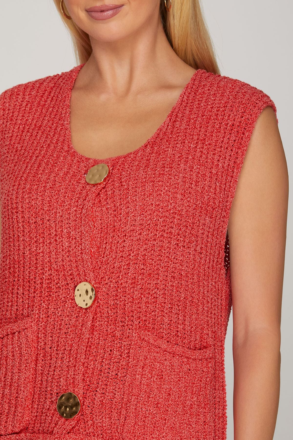She & Sky Crochet Sweater Vest - Image 5