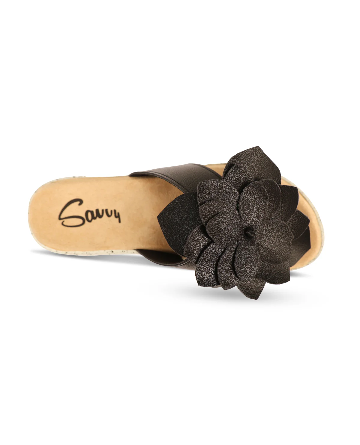 Savvy Gardenia Sandal Black - Image 5