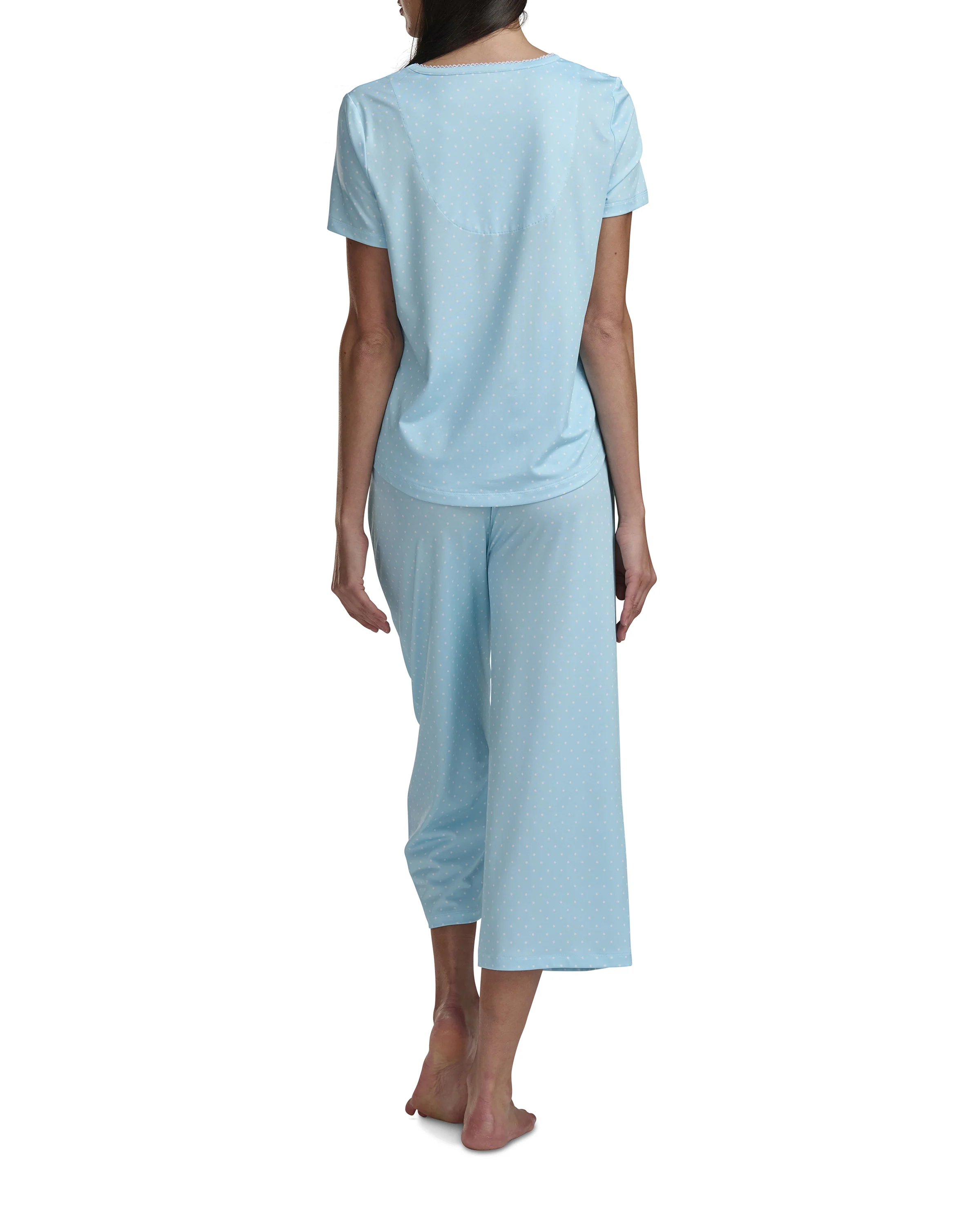 Karen Neuburger Scoop Neck Tee And Crop Pant PJ Set - Image 9