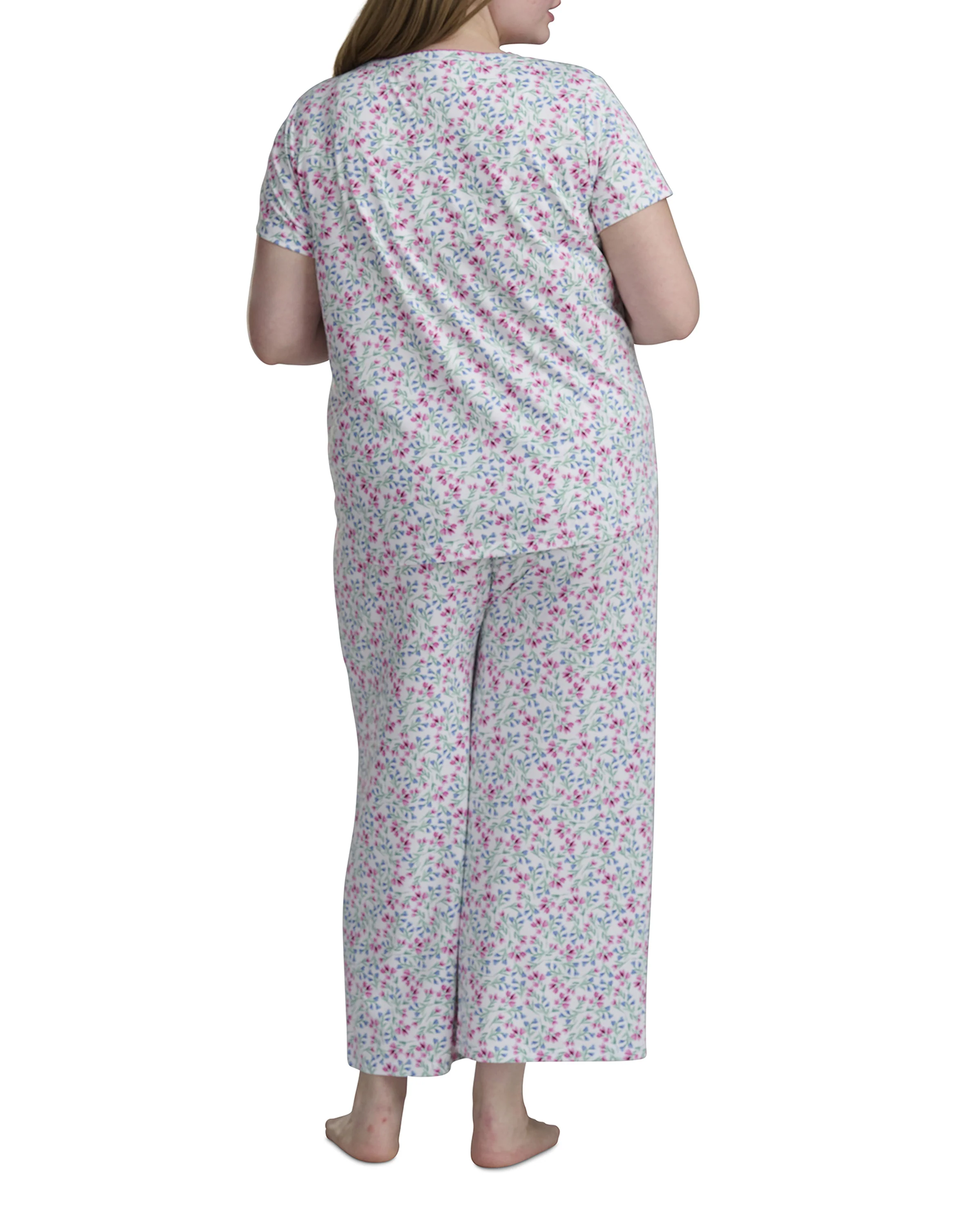 Karen Neuburger Scoop Neck Tee And Crop Pant PJ Set - Image 12