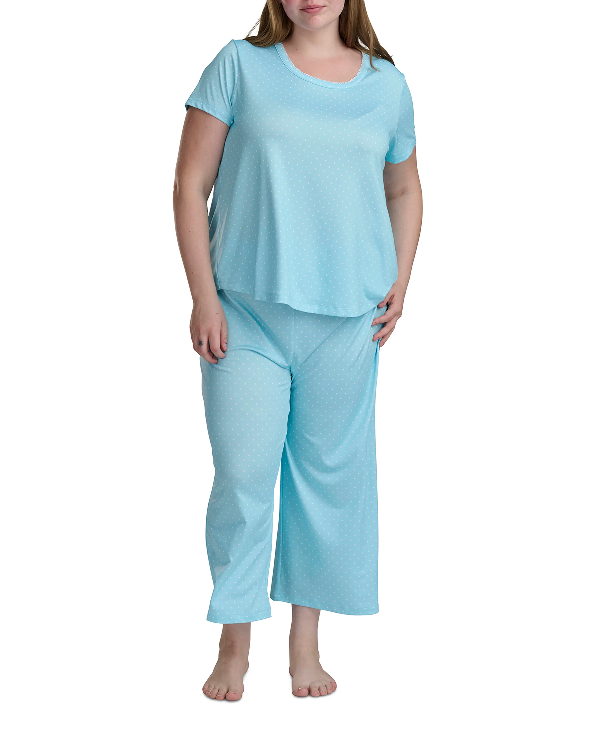 Karen Neuburger Scoop Neck Tee And Crop Pant PJ Set - Image 15