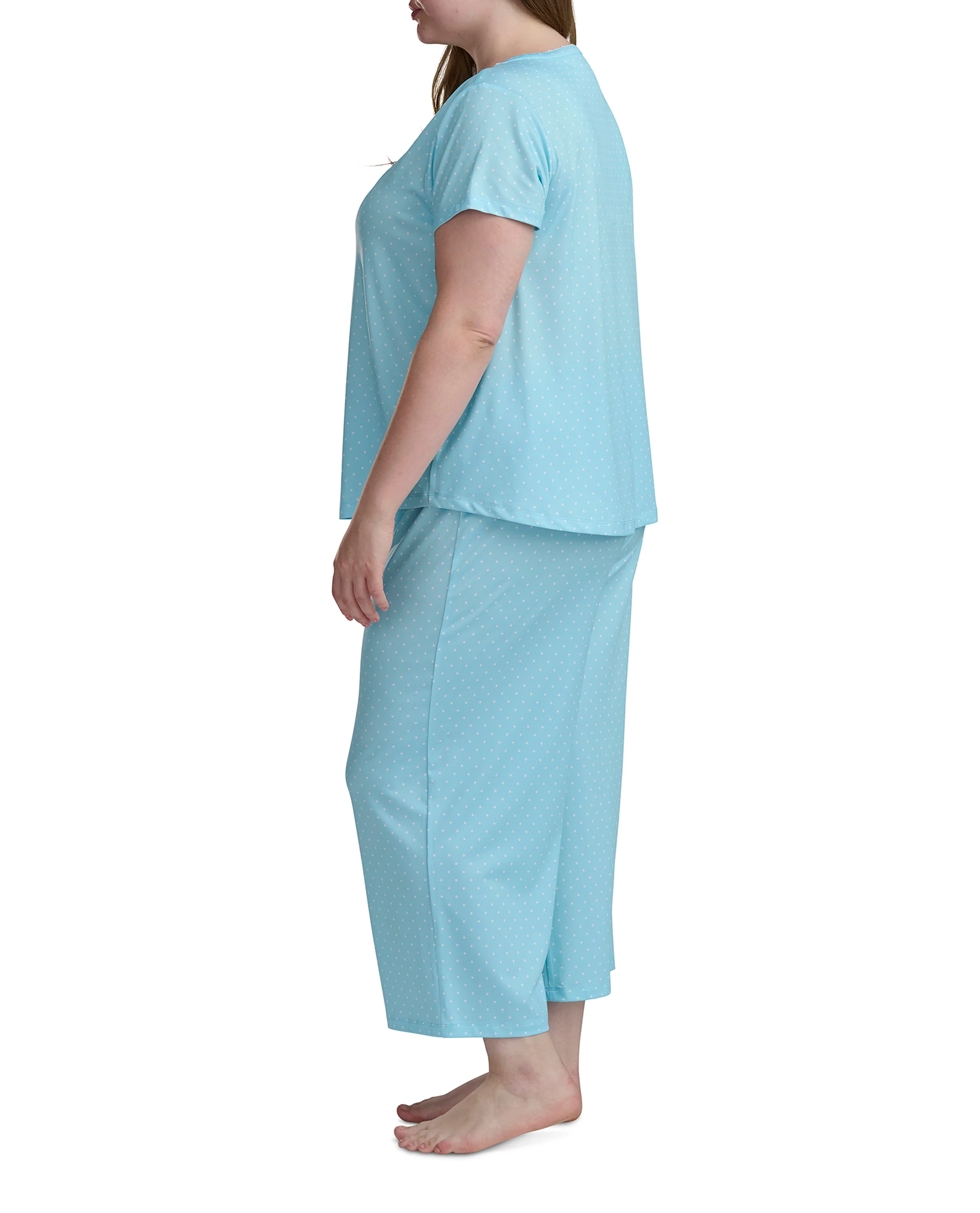 Karen Neuburger Scoop Neck Tee And Crop Pant PJ Set - Image 17
