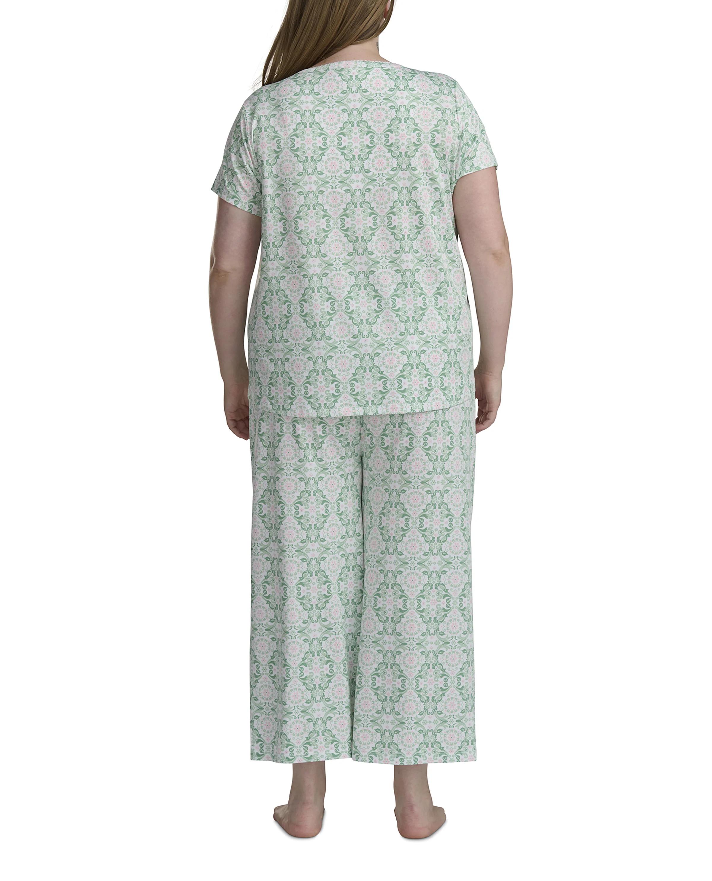 Karen Neuburger Scoop Neck Tee And Crop Pant PJ Set - Image 8
