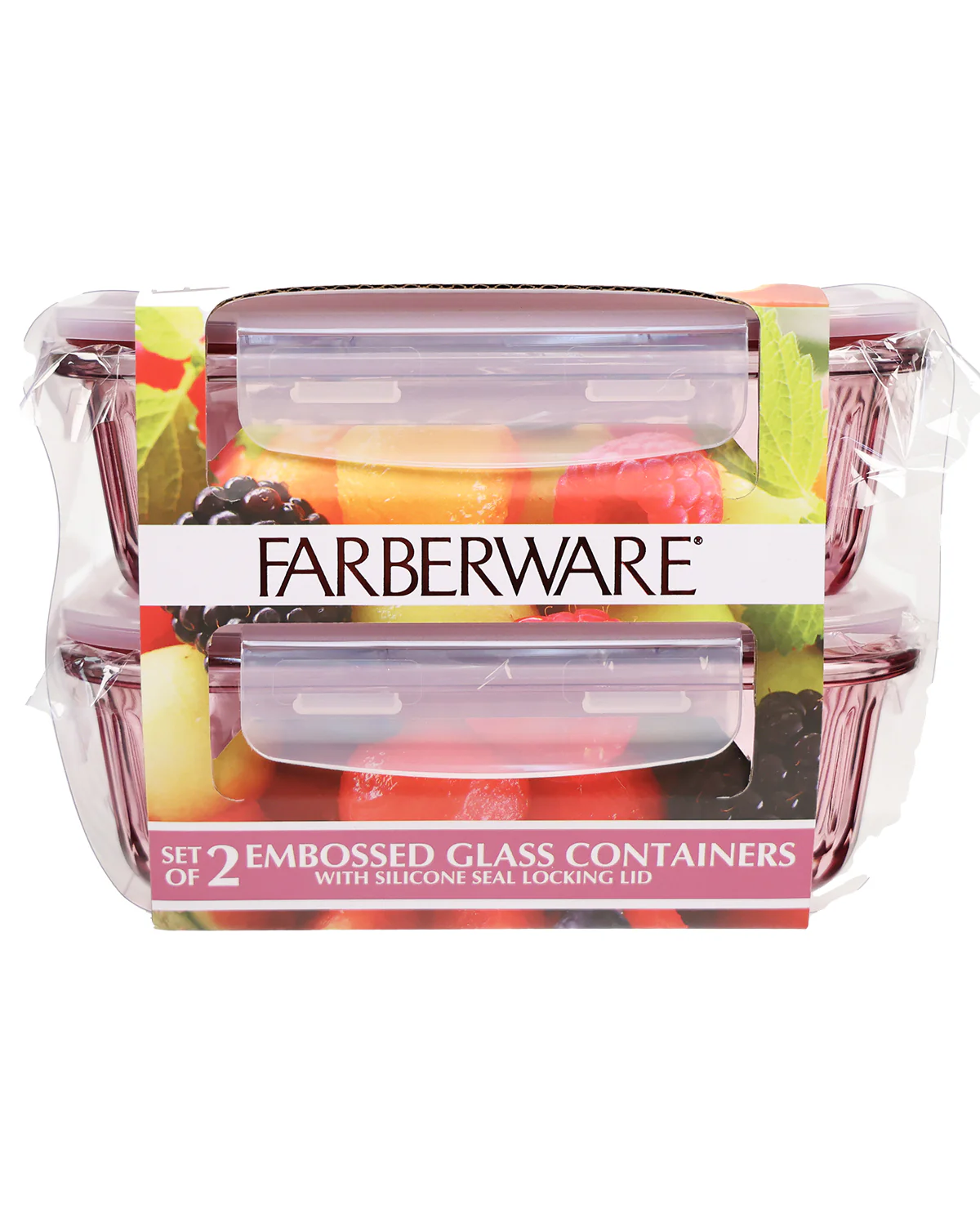 Farberware Set Of 2 Medium Glass Containers - Image 2