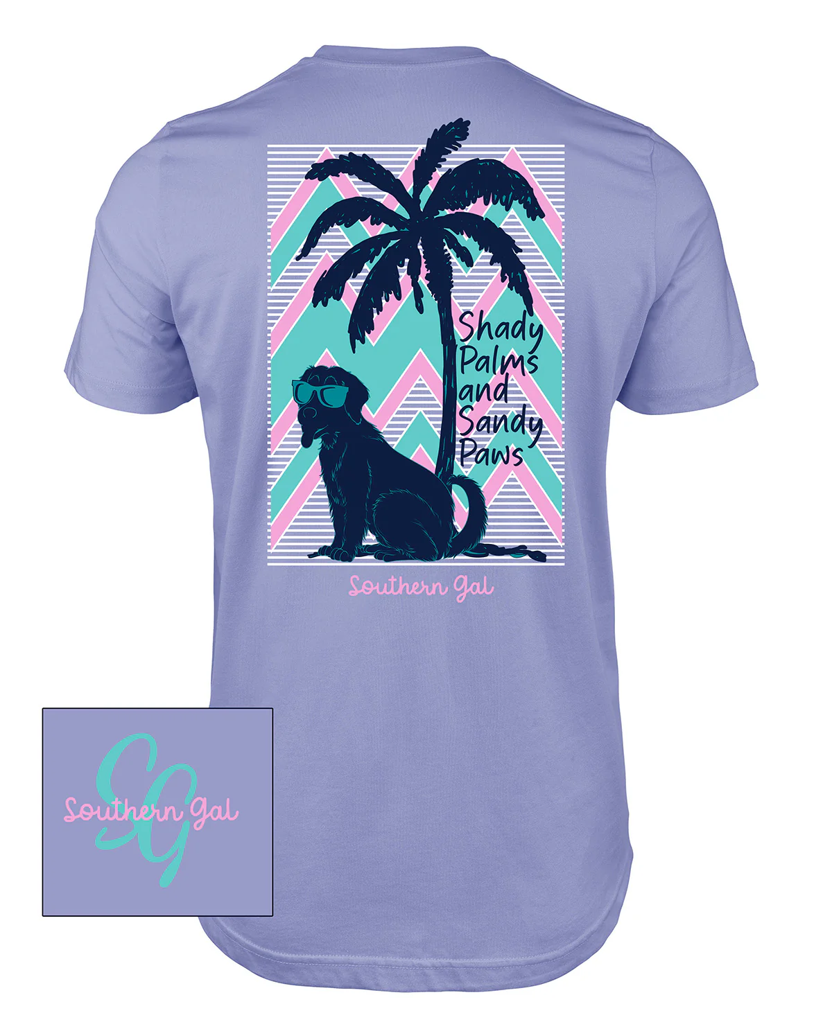 Southern Gal Sandy Short Sleeve Screen Tee Violet - Image 2