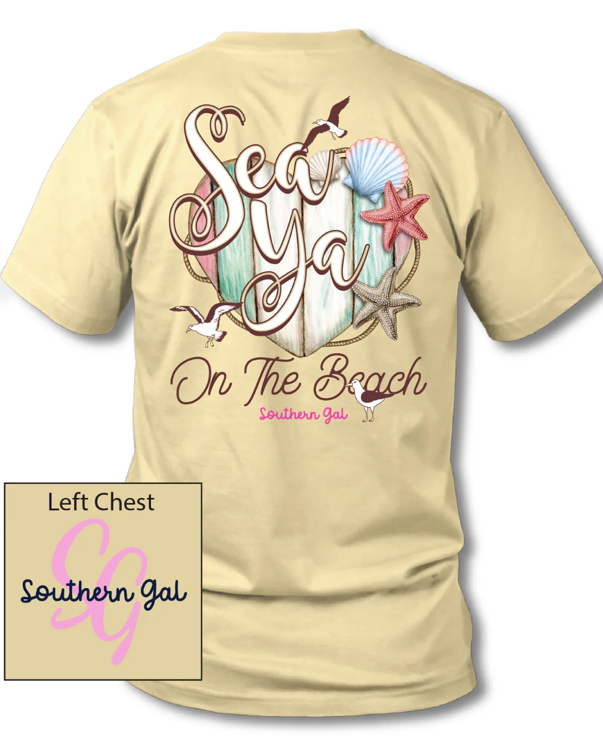 Southern Gal Sea Ya Short Sleeve Screen Tee - Image 2