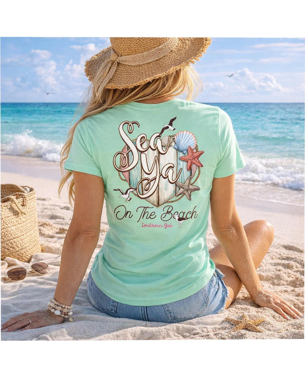 Southern Gal Sea Ya Short Sleeve Screen Tee - Image 5