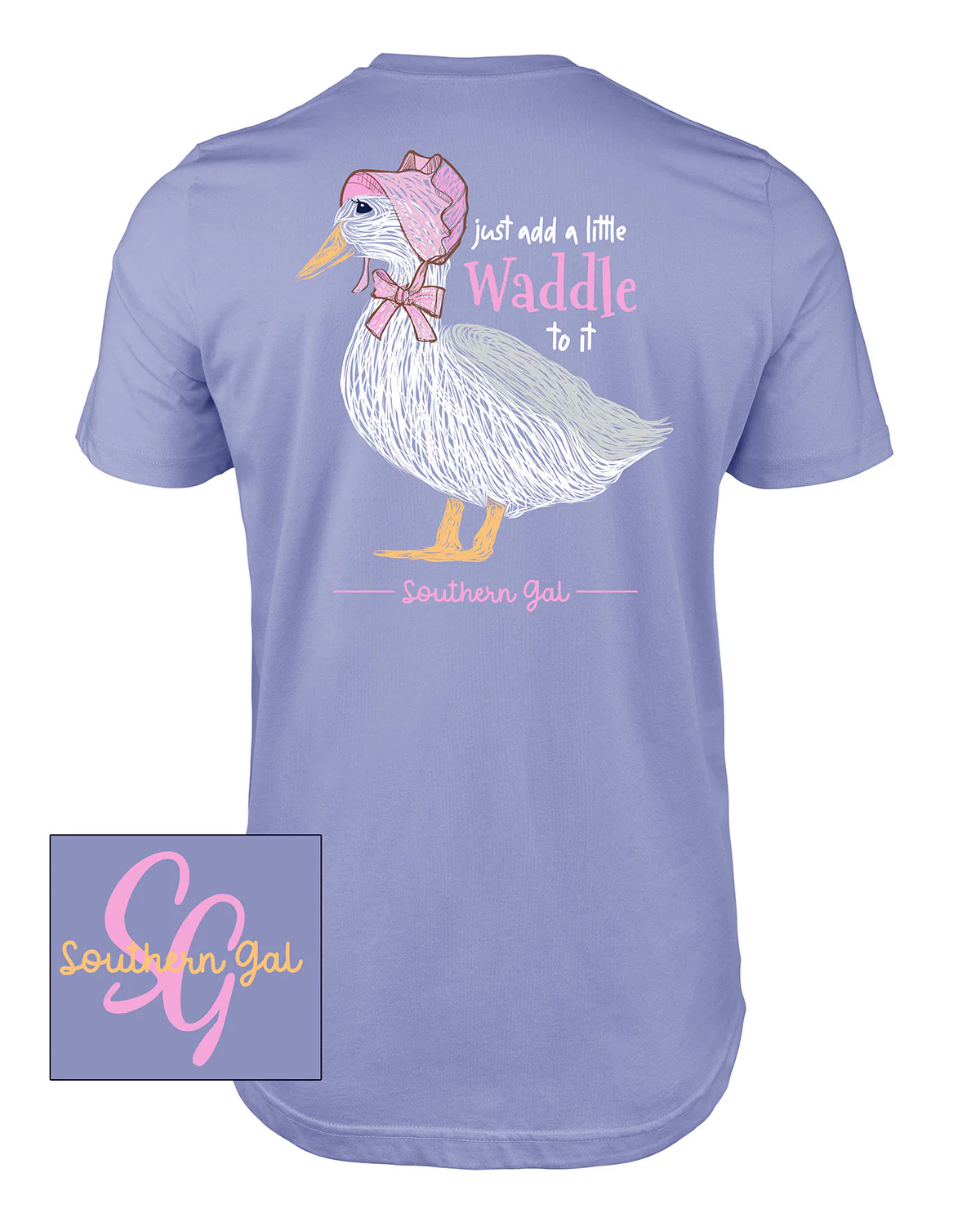 Southern Gal Waddle Short Sleeve Screen Tee Violet - Image 2