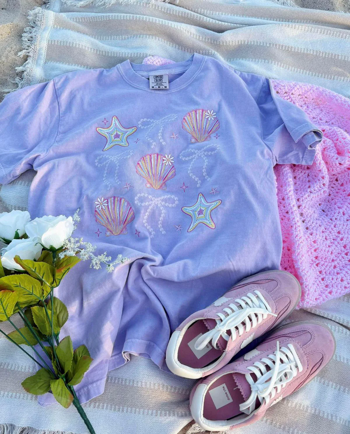 Shells & Bows Tee Violet - Image 2