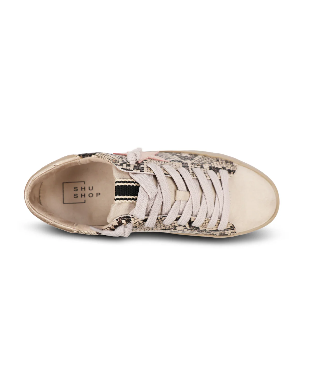 Shu Shop Paula Sneaker Beige Snake - Image 6