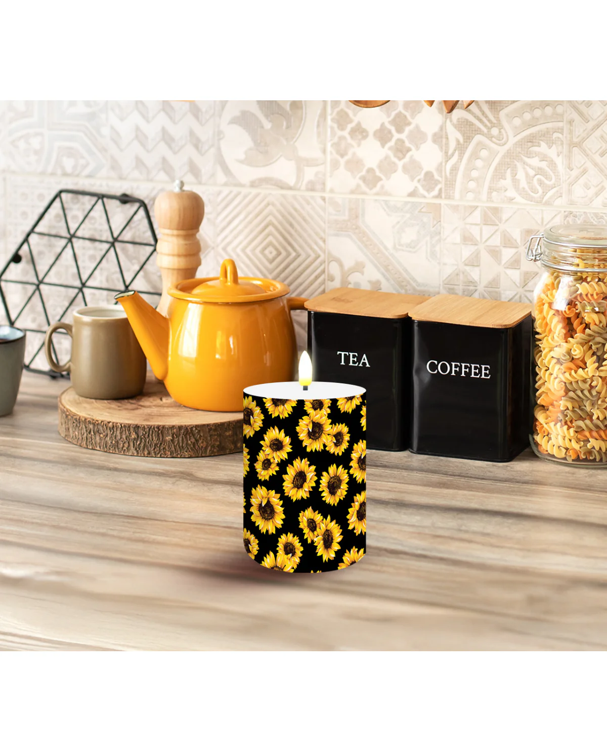 Sunflowers Flameless Candle - Image 2