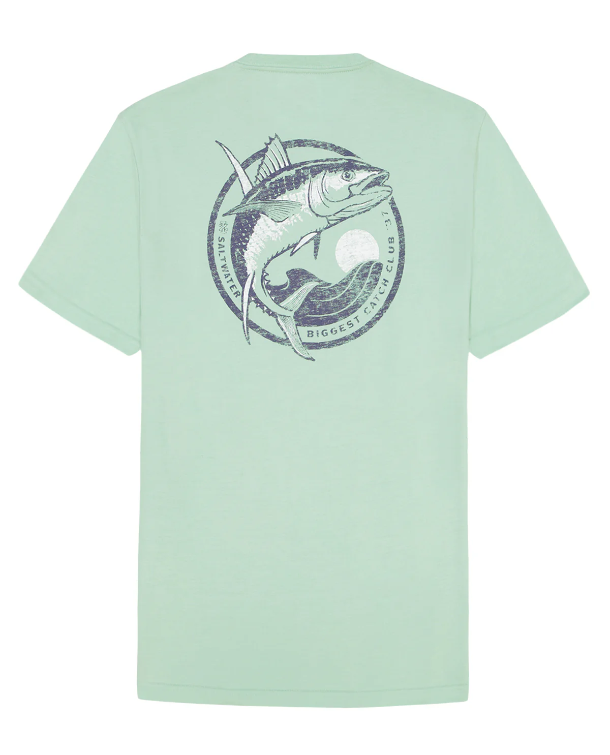 Izod Short Sleeve Deep Blue Fish Graphic Tee Green - Image 2
