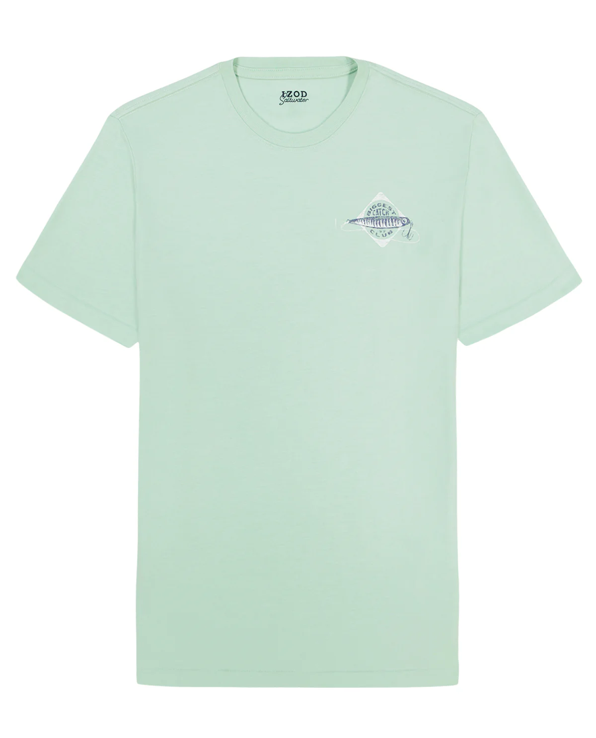 Izod Short Sleeve Deep Blue Fish Graphic Tee Green - Image 3