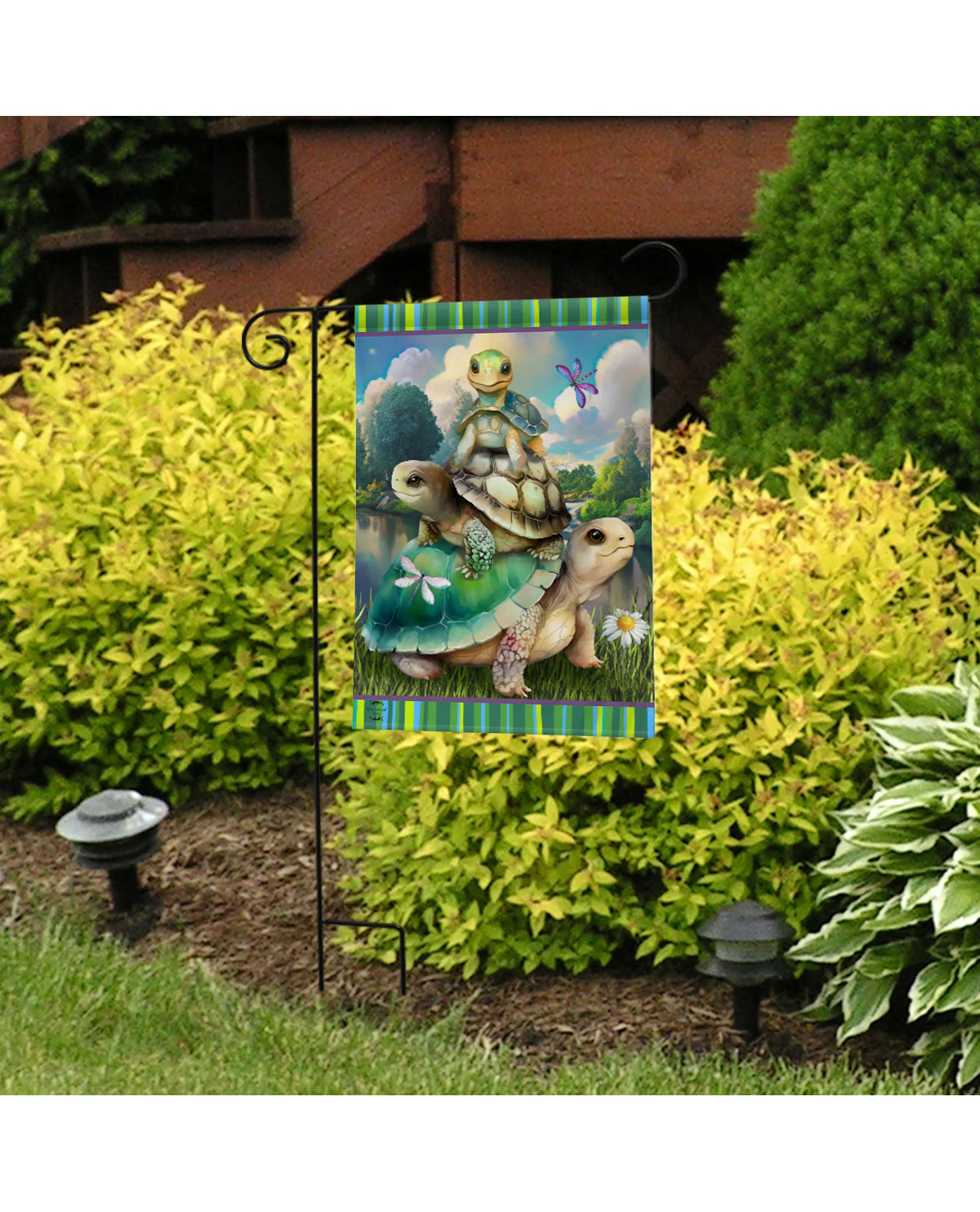 Turtle Trio Garden Flag - Image 2