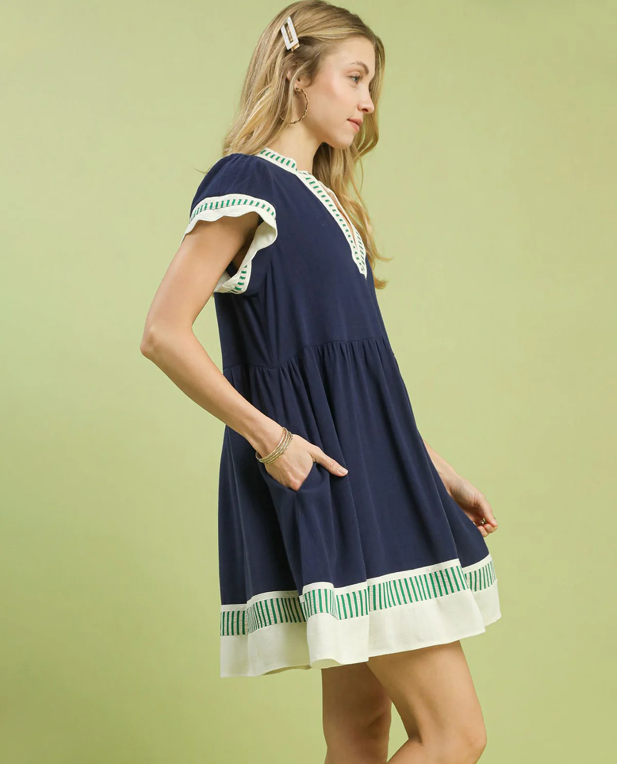 Umgee Color Block Dress - Image 2