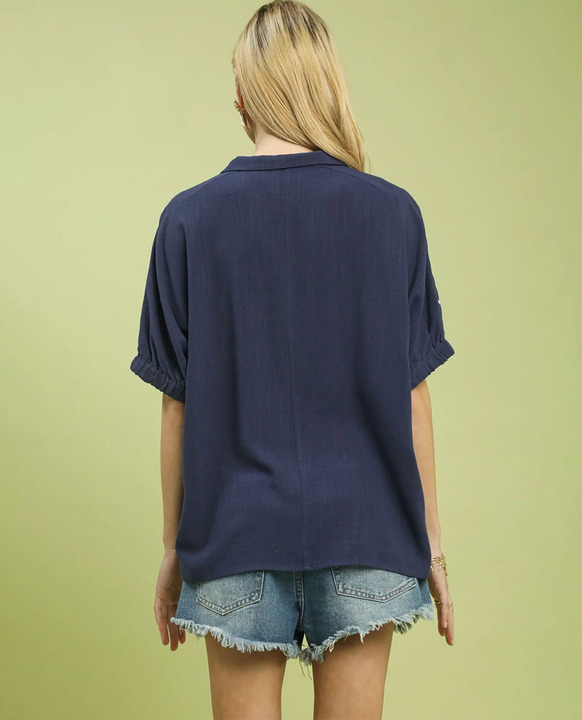 Umgee Embroidered Short Sleeve Blouse - Image 4