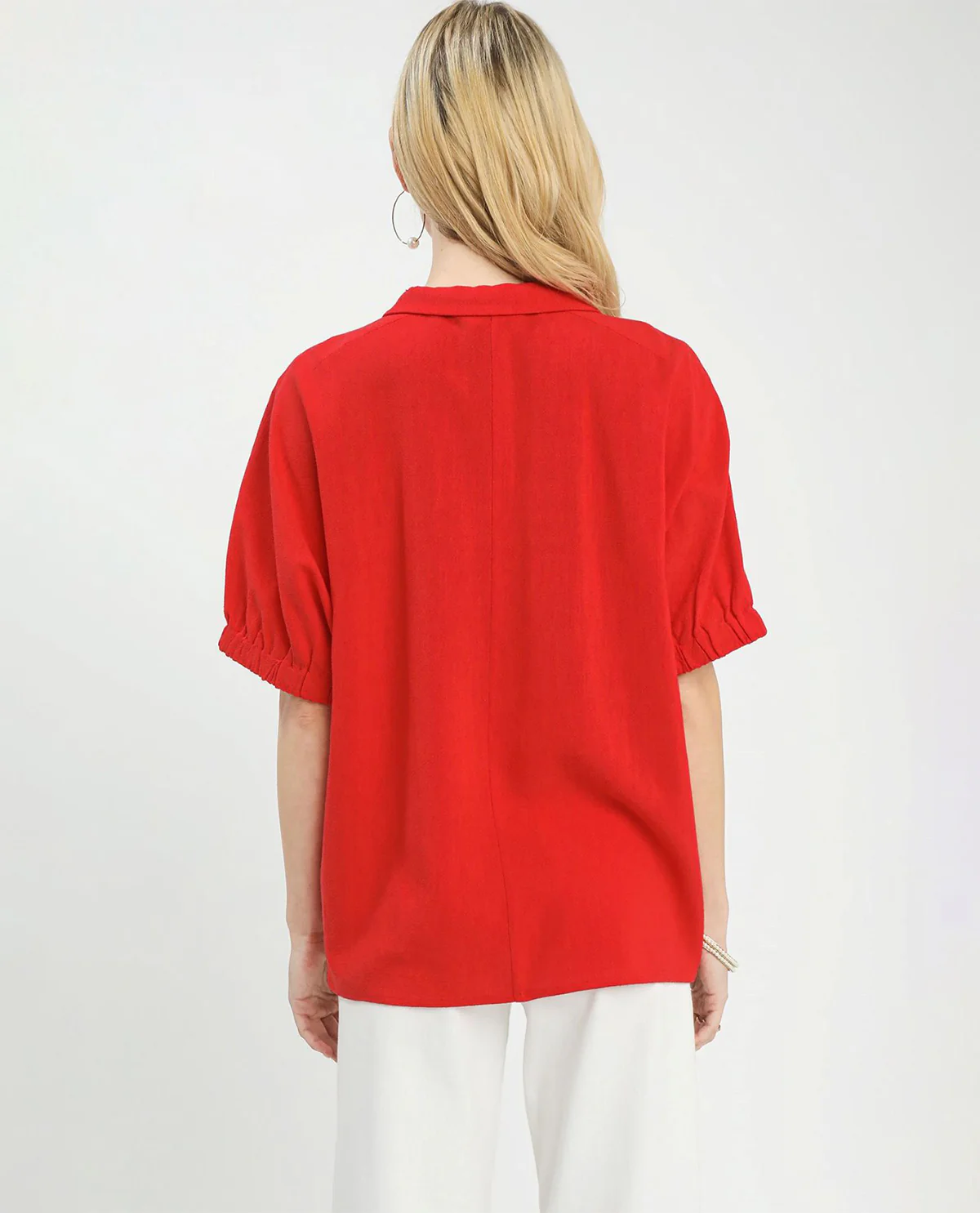 Umgee Embroidered Short Sleeve Blouse - Image 6