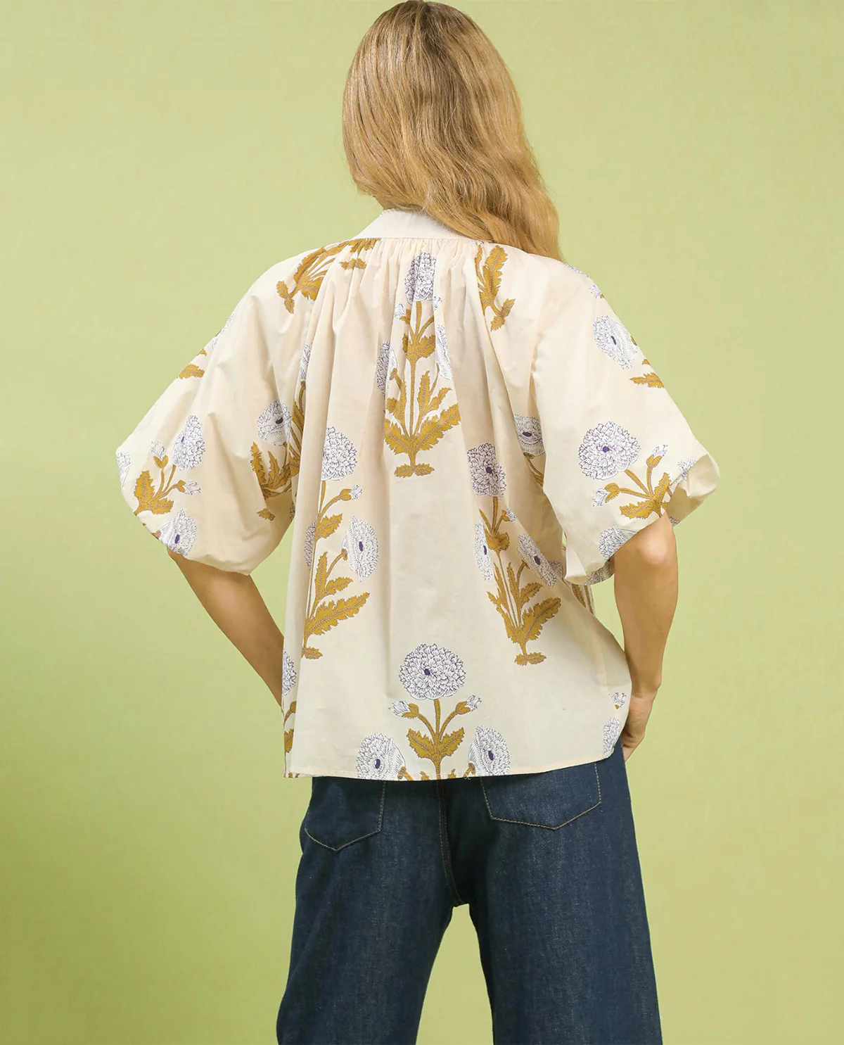 Umgee Floral V-Neck Henley - Image 4