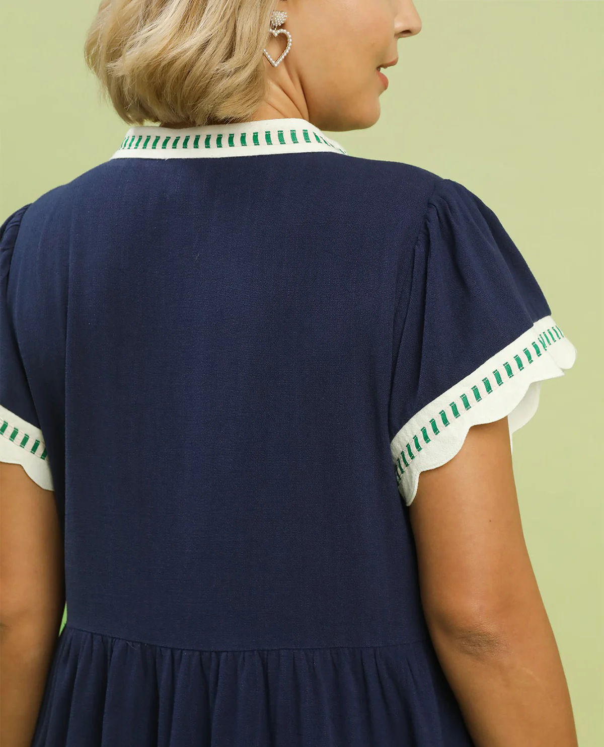 Umgee Colorblock Dress Navy - Image 2