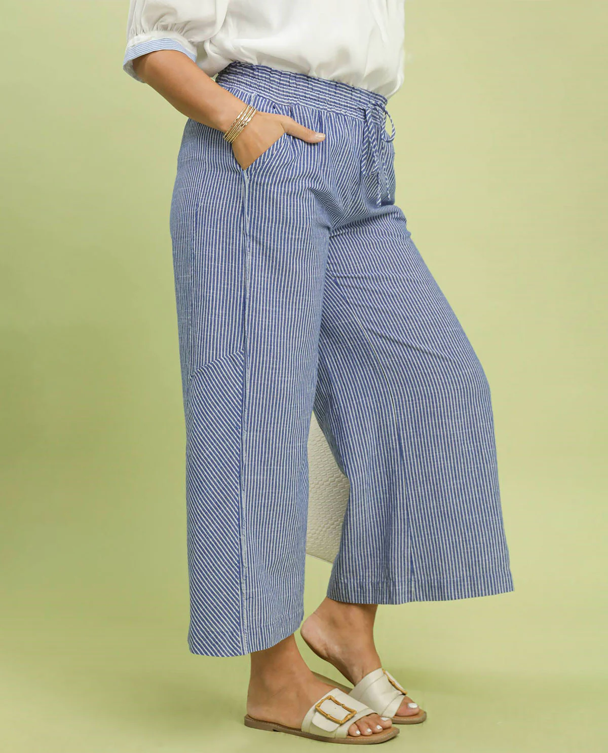 Umgee Striped Wide Leg Pant - Image 3