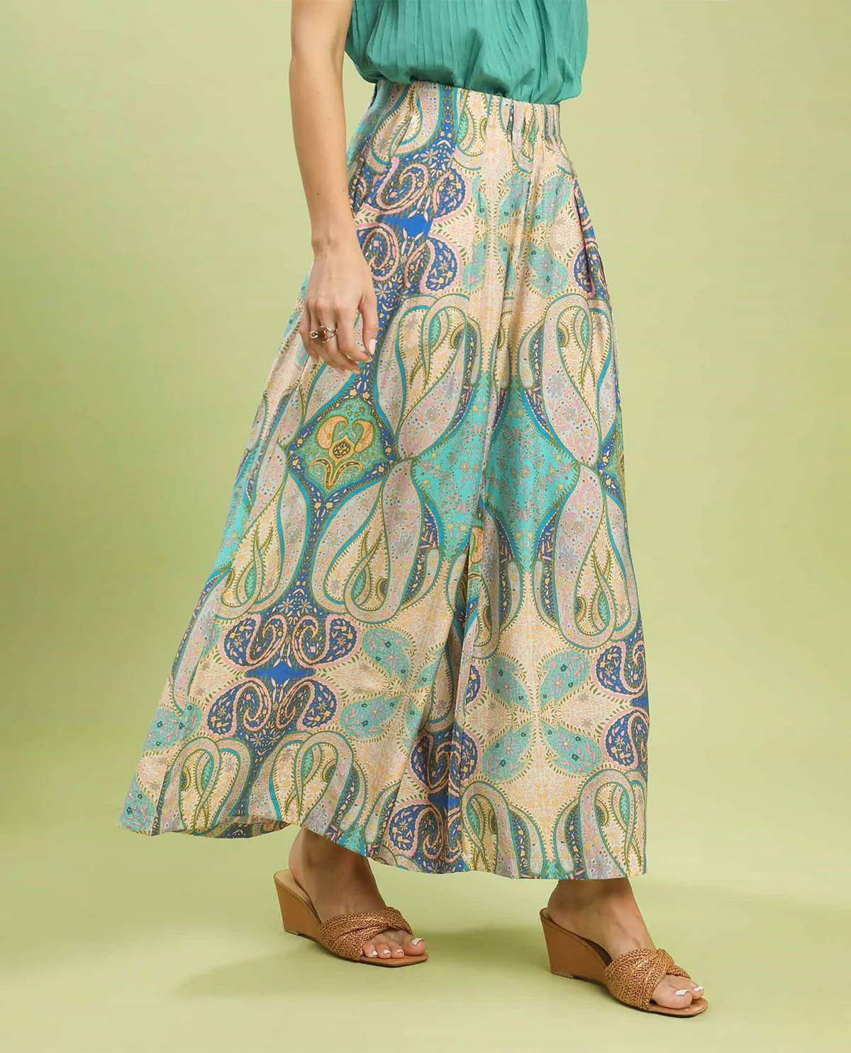Umgee Abstract Print Pull On Pant - Image 3