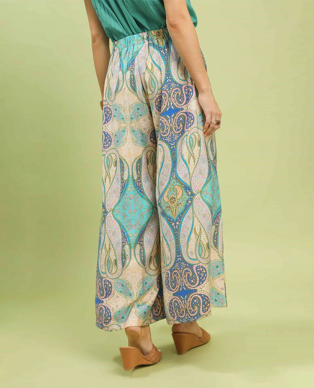 Umgee Abstract Print Pull On Pant - Image 4