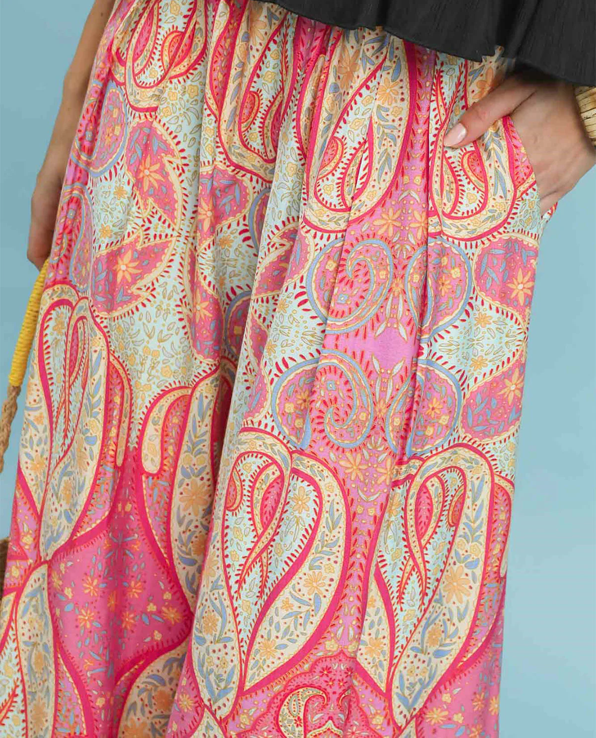 Umgee Abstract Print Pull On Pant - Image 5