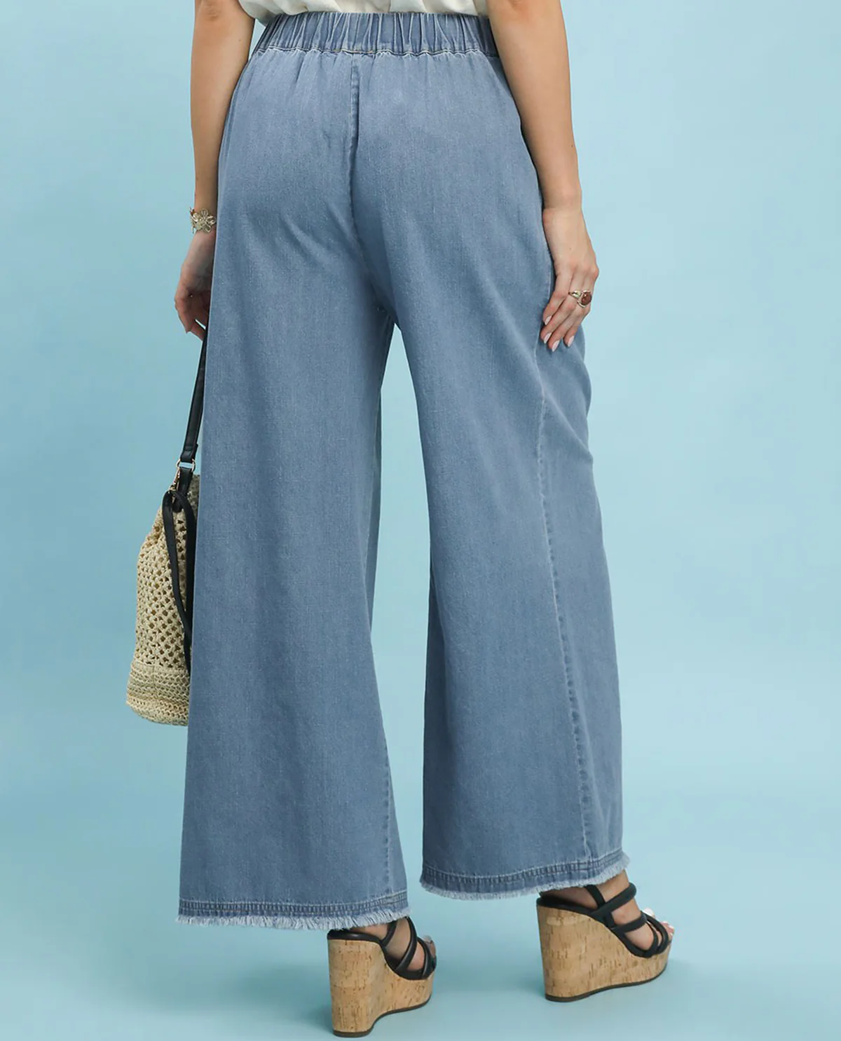 Umgee Stone Washed Wide Leg Pant - Image 6