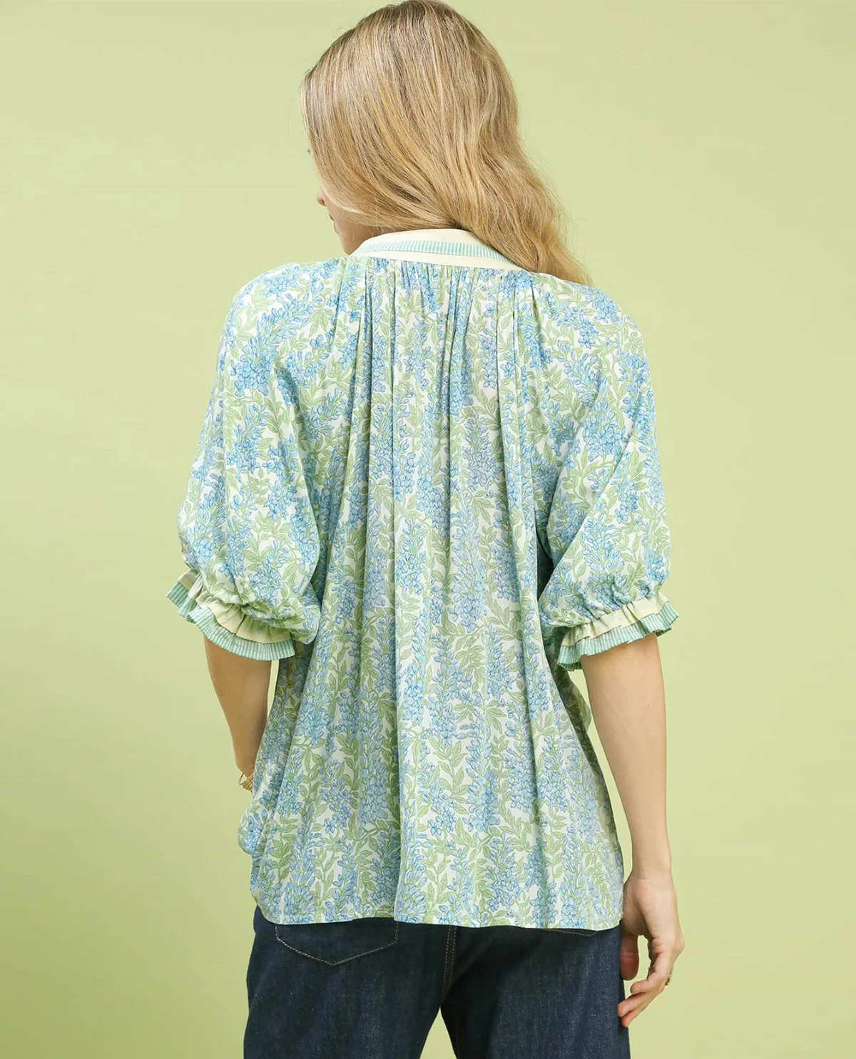 Umgee V-Neck Collared Top - Image 4