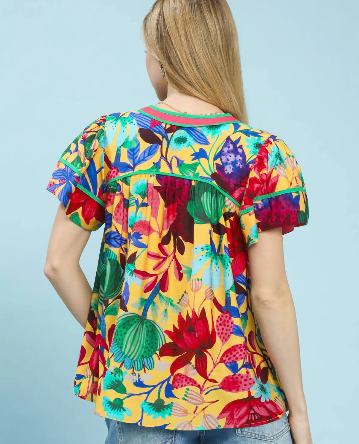 Umgee V-Neck Floral Print Top - Image 7