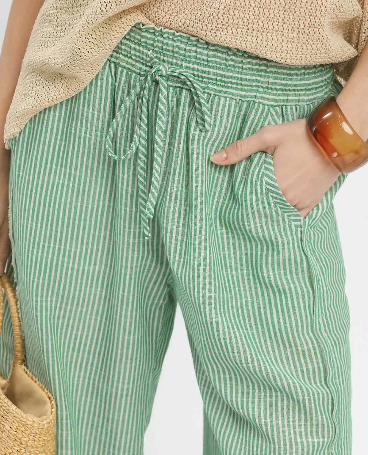 Umgee Washed Stripe Wide Leg Pant - Image 6