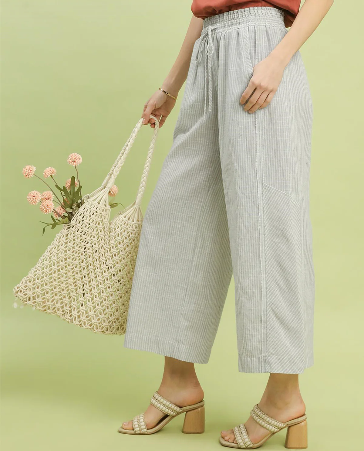 Umgee Washed Stripe Wide Leg Pant - Image 9