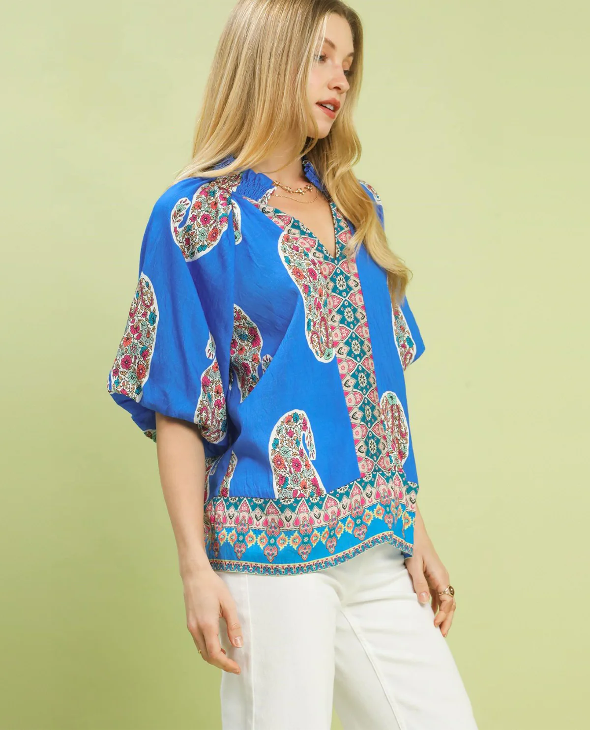 Umgee Border Print Top - Image 2