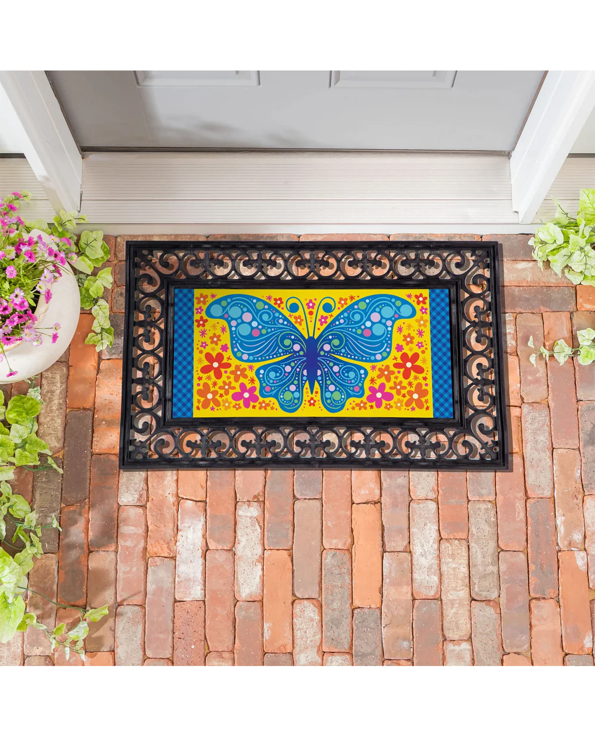 Welcome Mosaic Blue Butterfly Sassafras - Image 2