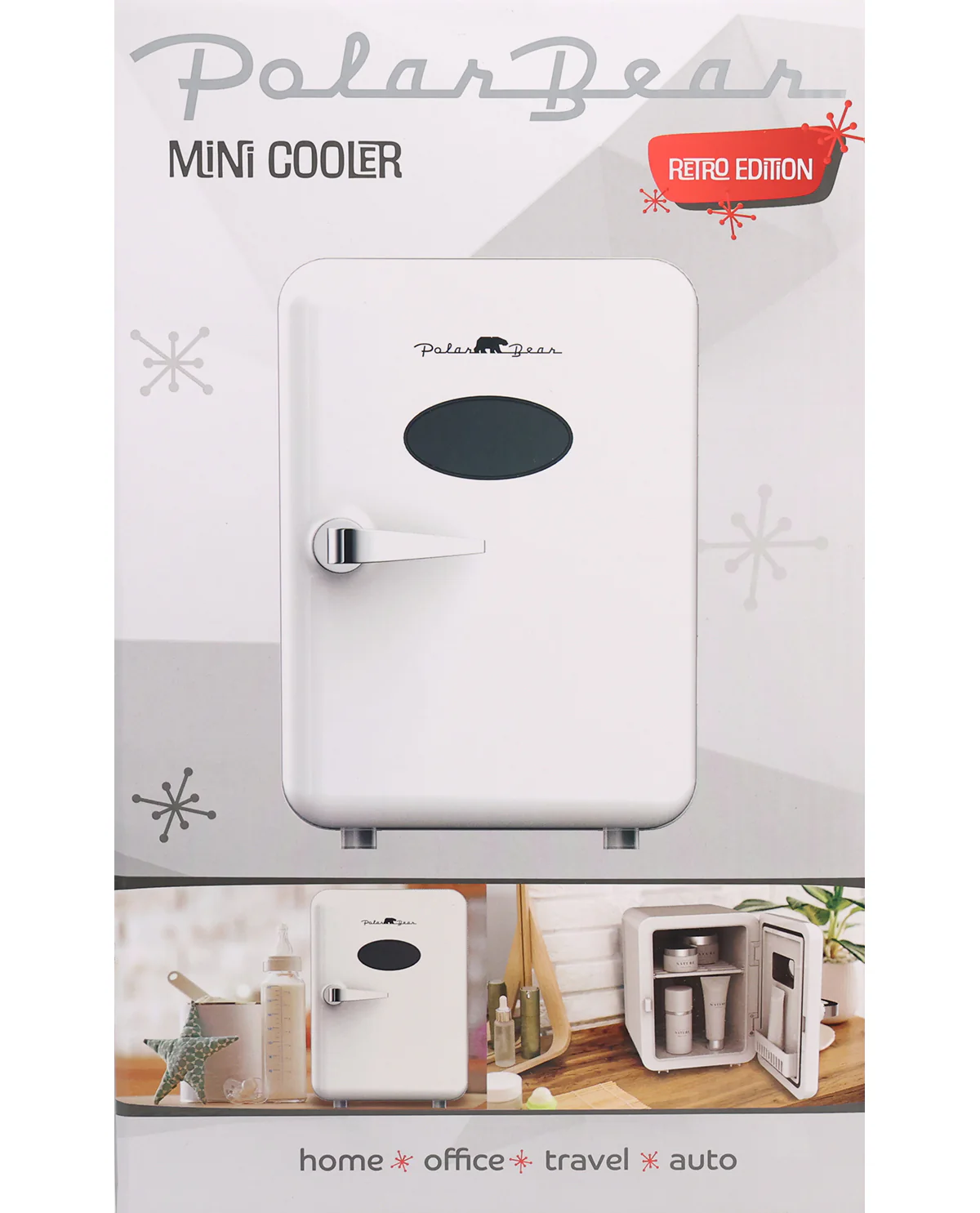 Polar Bear White Retro Mini Fridge - Image 2