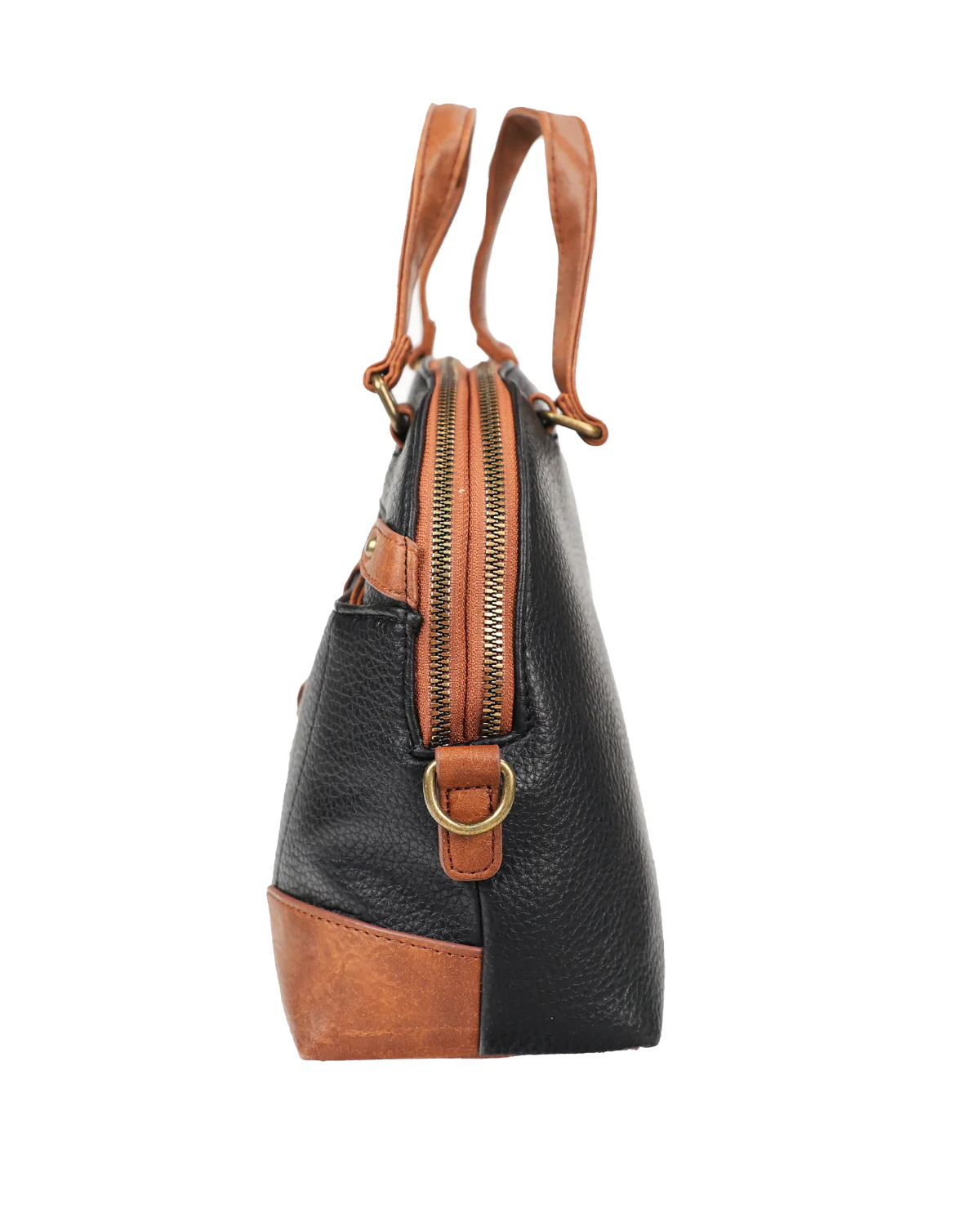 White Mountain Eklton Ridge Satchel Black/Saddle - Image 2