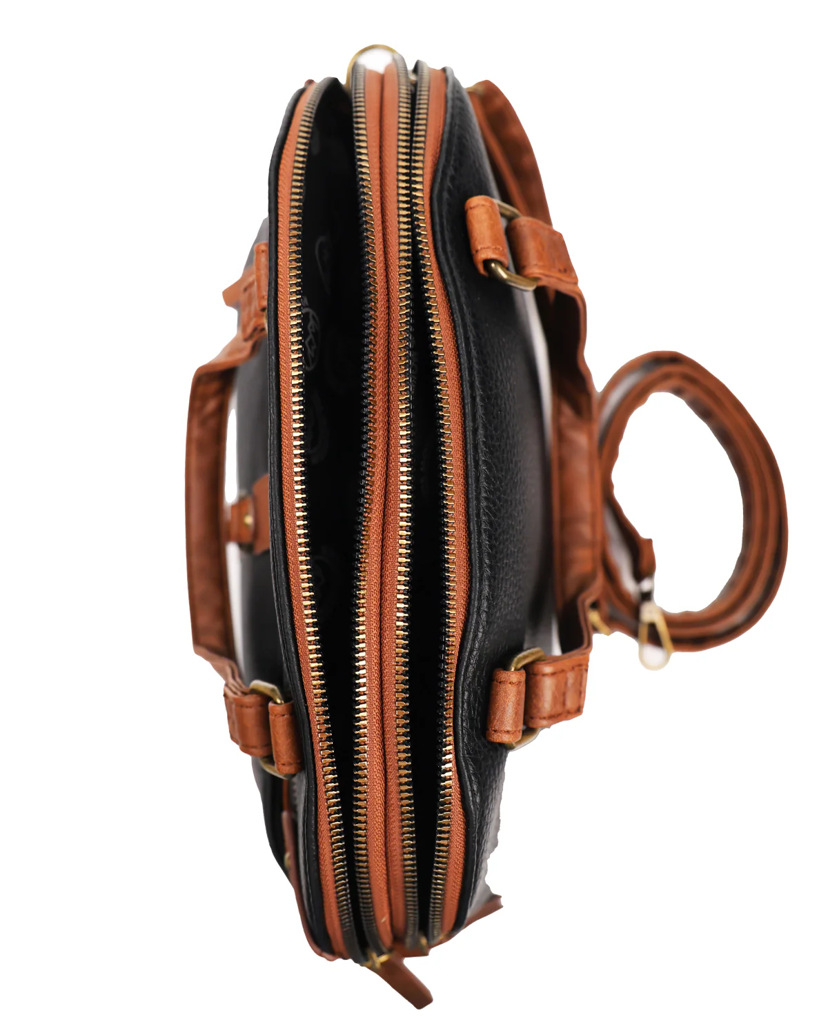 White Mountain Eklton Ridge Satchel Black/Saddle - Image 4